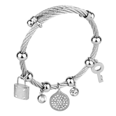 Lock & Key Charm Bracelet