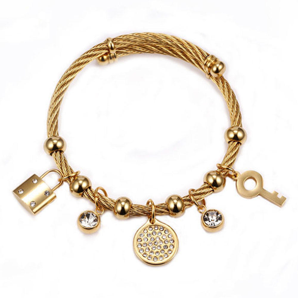 Lock & Key Charm Bracelet