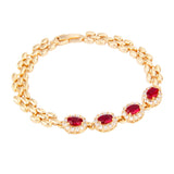 Gold Gemstone Chain Bracelet