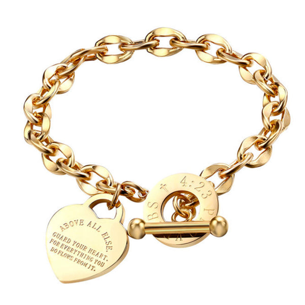 Proverbs 4-23 OT Buckle Chain Bracelet