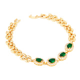 Gold Gemstone Chain Bracelet