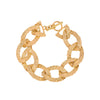 Gold Foil Oval Link Bracelet