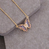 Rhinestone Butterfly Choker Necklace